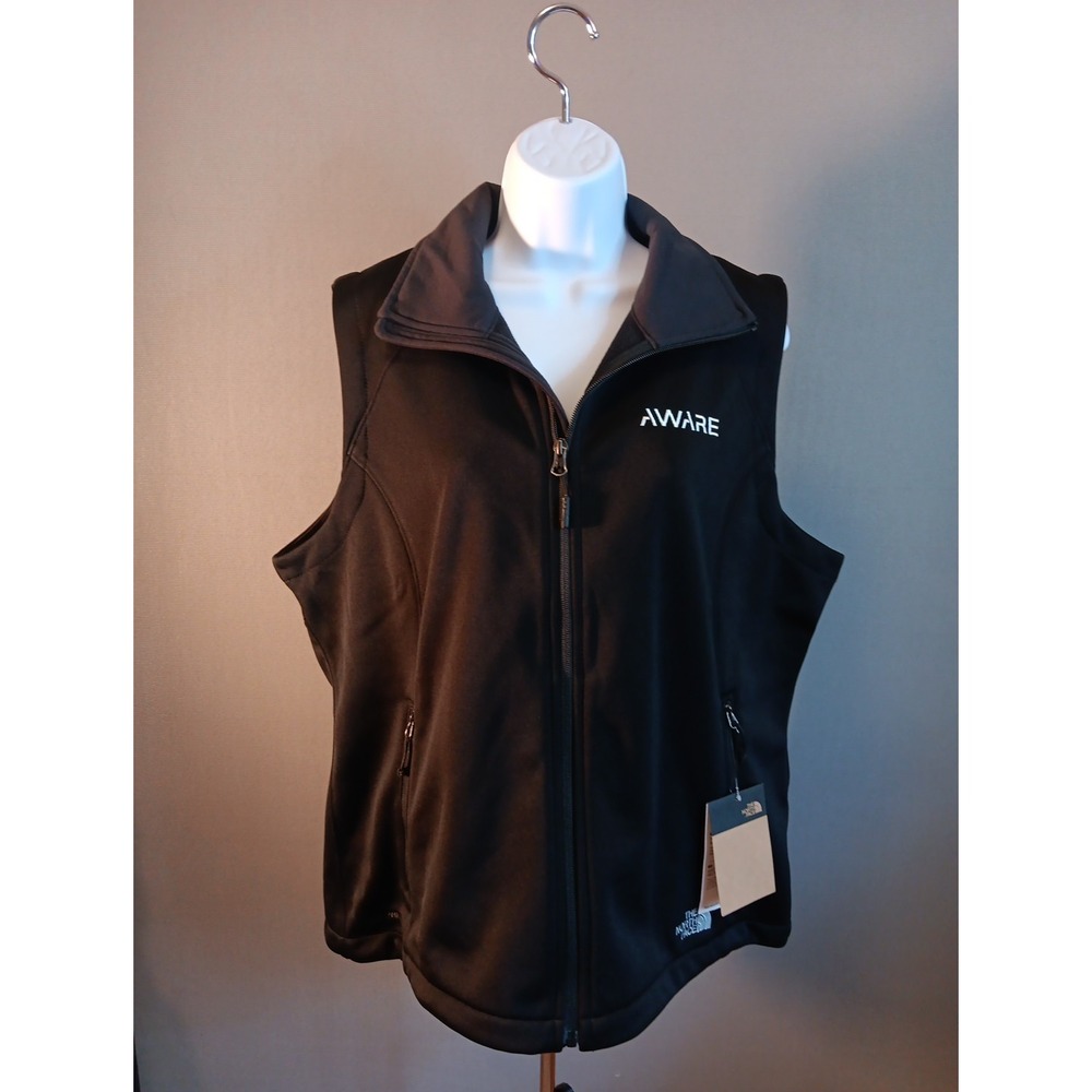 The North Face Black Full Zip Windwall Vest Womens XL Classic AWARE EMBROIDERY - Picture 5 of 12
